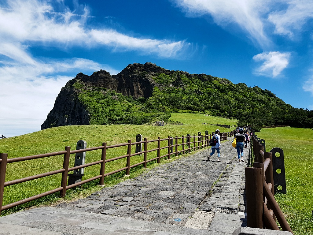 Seongsan Ilchulbong, also known as Sunrise Peak, on Jeju Island, a UNESCO World Heritage site