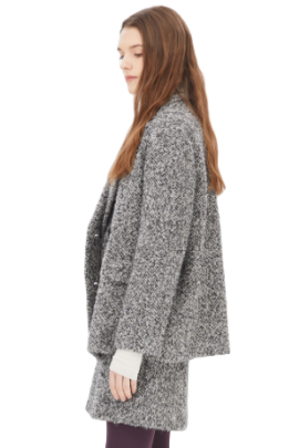 Styling suggestion: herringbone set with elegant long boots.